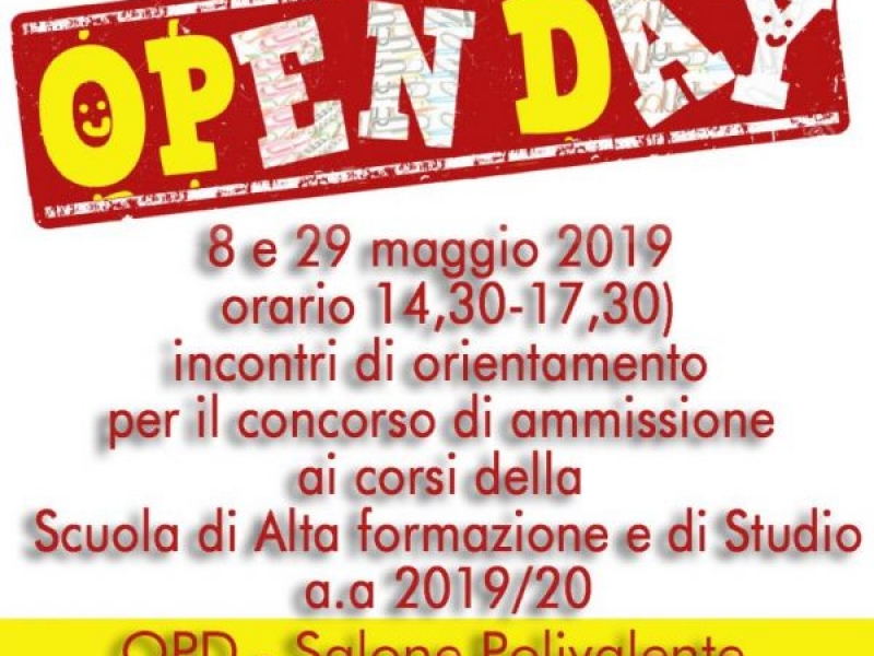 OPEN DAY - Concorso ammissione SAFS OPD 2019 / 2020 