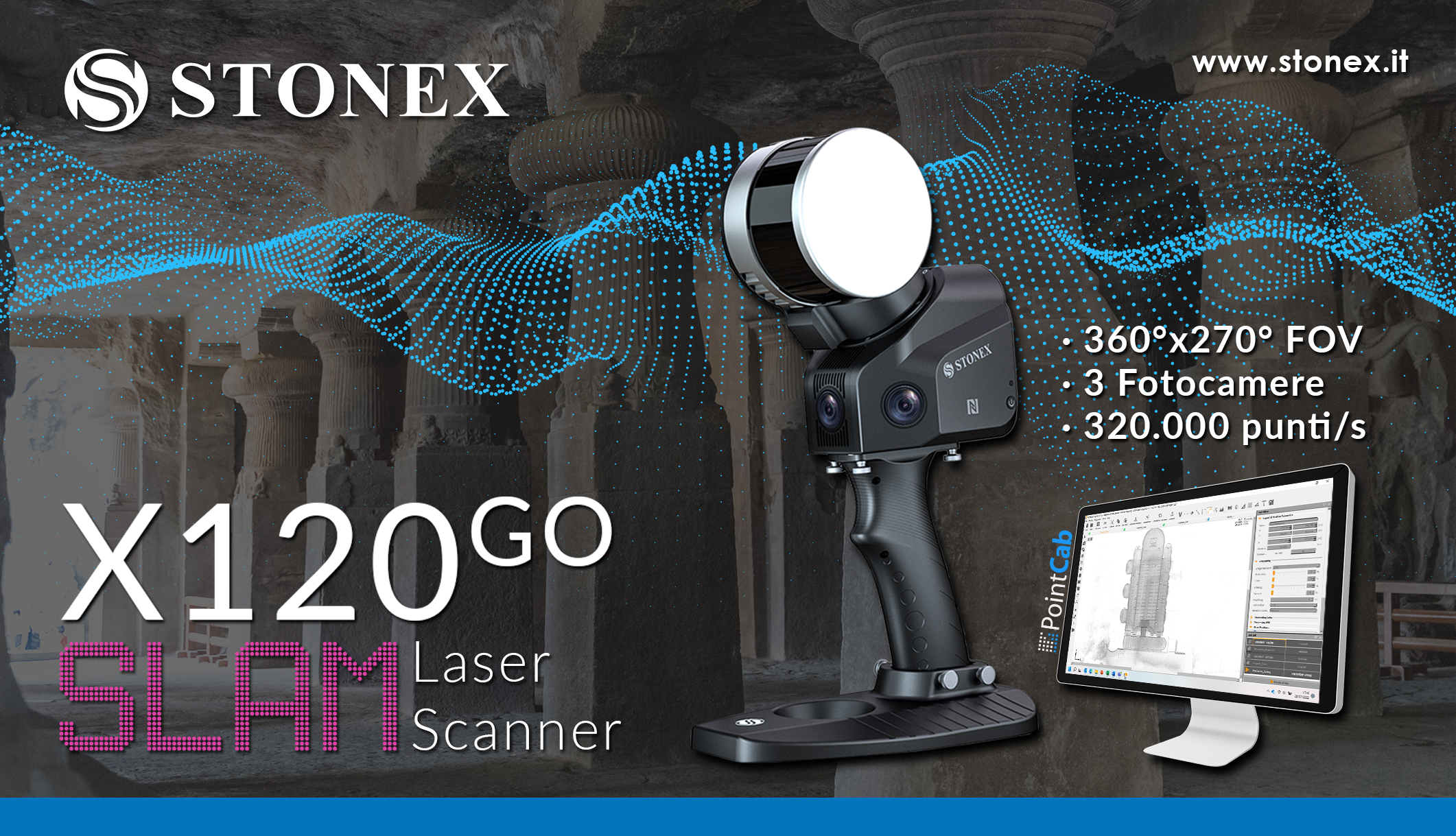 Stonex X120GO - Laser Scanner Preciso & Versatile