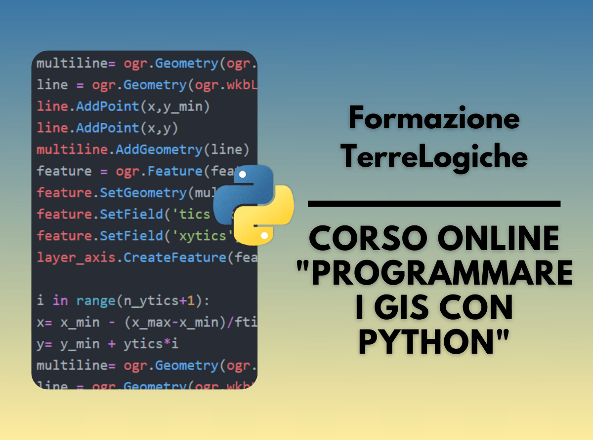 Come creare procedure automatiche nei GIS: in arrivo il corso online &quot;Programmare i GIS con Python&quot;