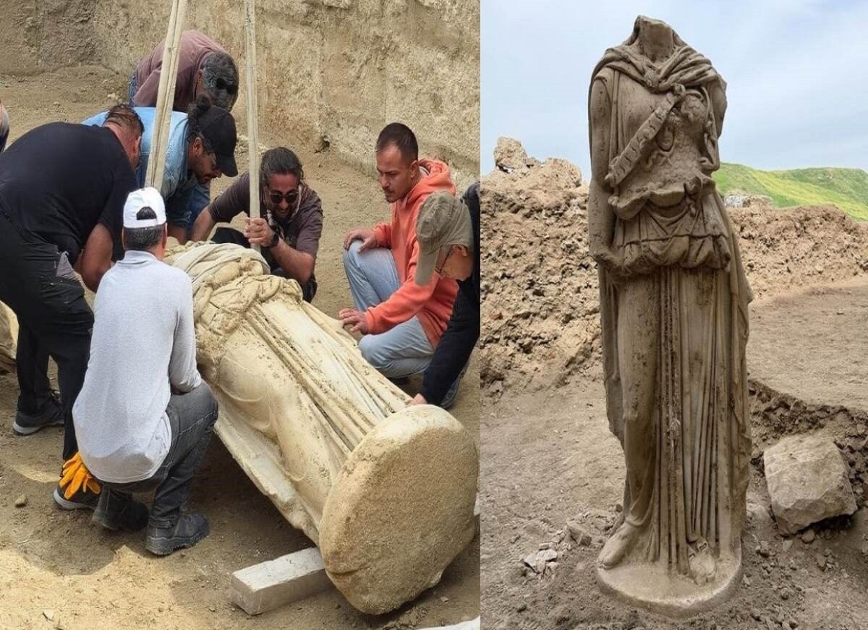 Laodicea, nuova scoperta nel Teatro Occidentale: statua di Atena di età augustea