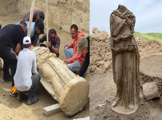 Laodicea, nuova scoperta nel Teatro Occidentale: statua di Atena di età augustea