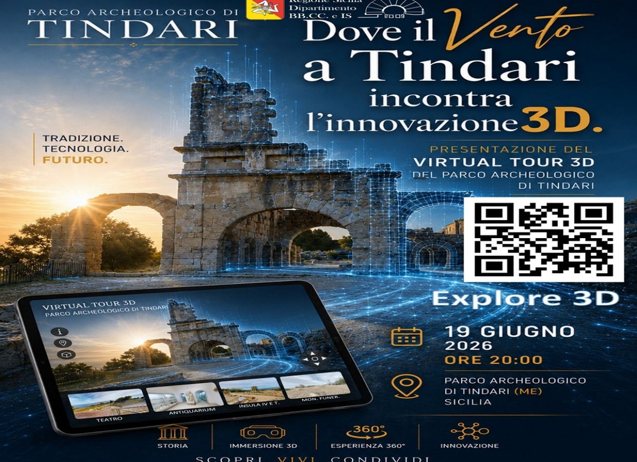 Dove il vento a Tindari incontra l’innovazione 3D: il nuovo Virtual Tour del parco archeologico 