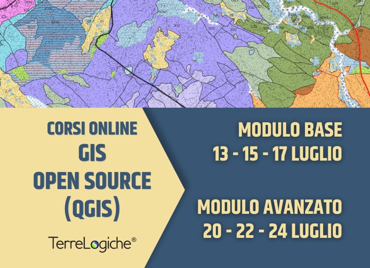 Ultima chiamata per i corsi “GIS (QGIS)”: moduli base e avanzato in partenza a luglio