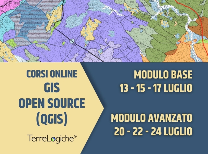 Ultima chiamata per i corsi “GIS (QGIS)”: moduli base e avanzato in partenza a luglio