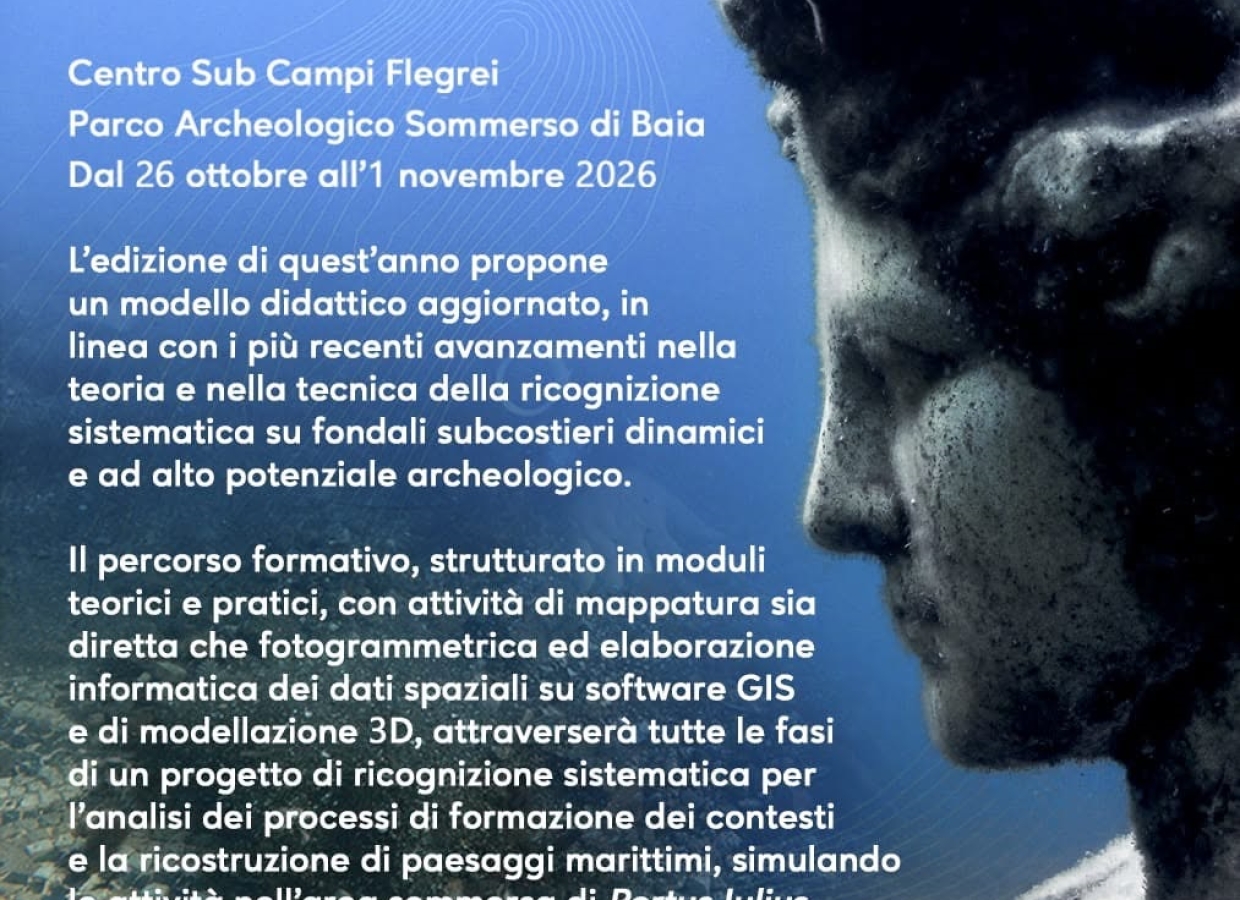 Archeologia subacquea a Baia: un corso avanzato tra fotogrammetria, GIS e modellazione 3D