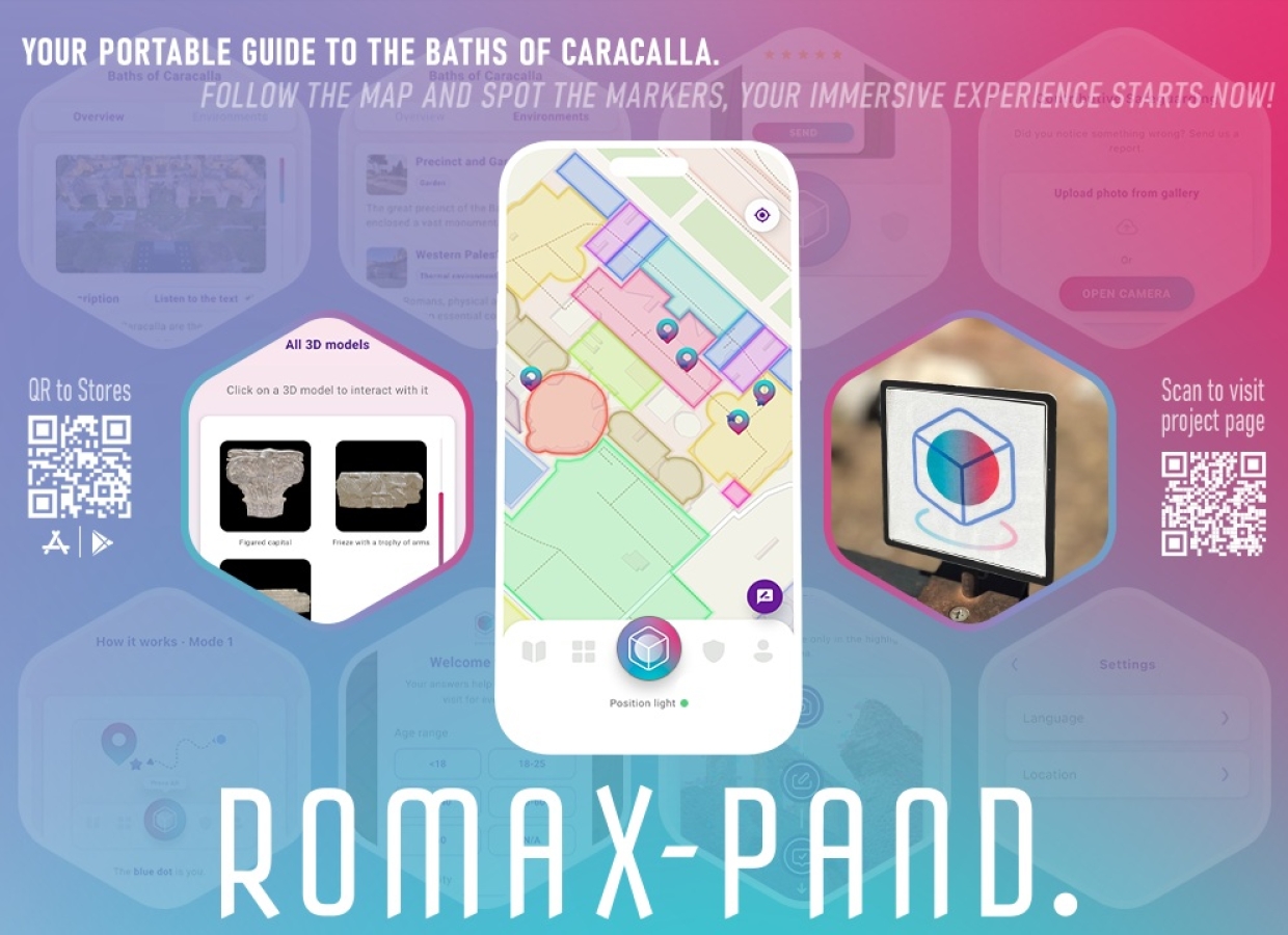 ROMA X-PAND: alle Terme di Caracalla l'app che «expande» la realtà e riposiziona virtualmente i reperti antichi