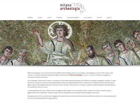 home page sito web Milano Archeologia