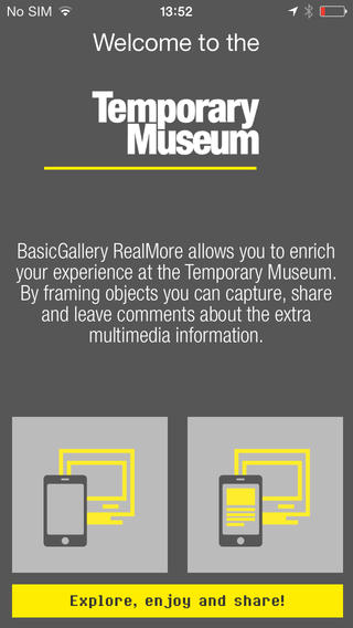 temporary museum app