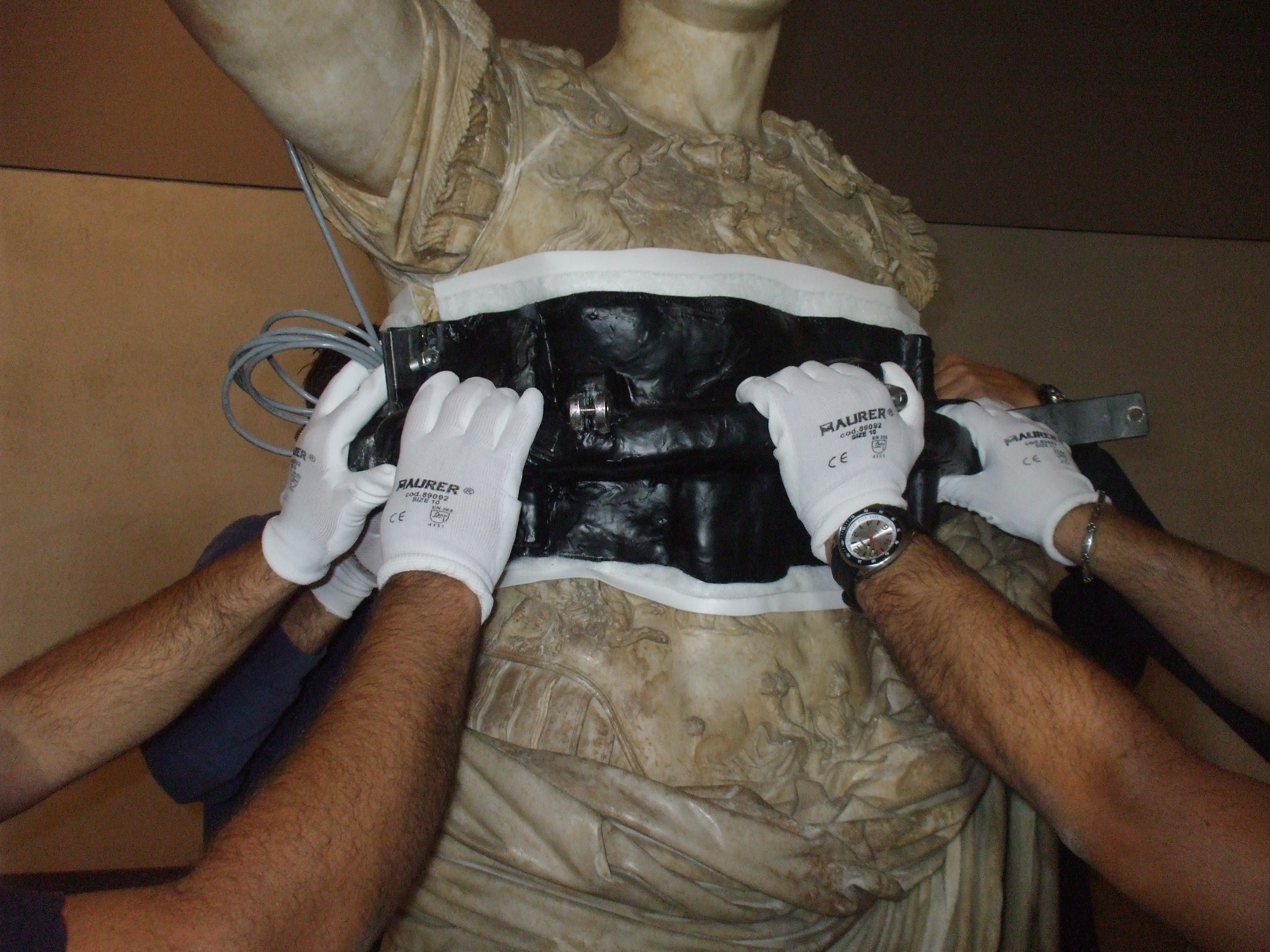 Sistema di sicurezza per la movimentazione della statua "Augusto di Prima Porta"