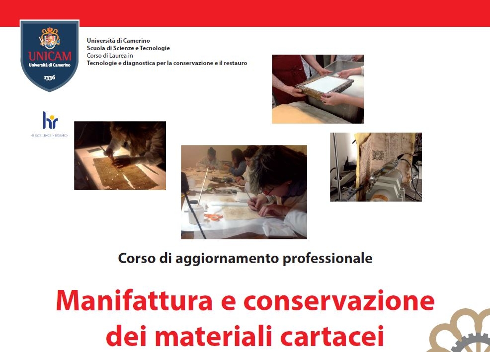 Corso di aggiornamento professionale sulla Manifattura e sulla Conservazione dei Materiali Cartacei