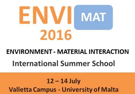 ENVIMAT 2016 Environment - Material Interaction International Summer School