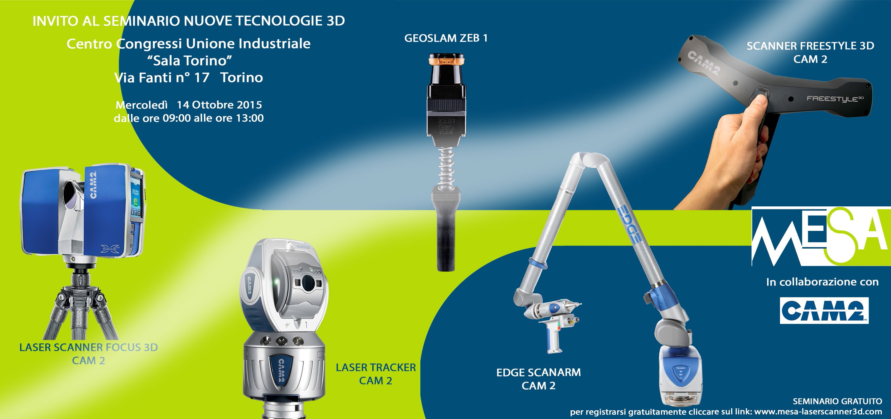 Le nuove tecnologie per l'acquisizione dati 3D, seminario a Torino