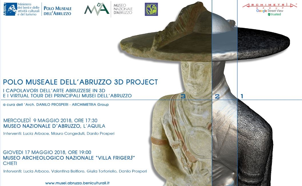 3D Project Polo Museale Abruzzo, capolavori dell’arte abruzzese in 3D e Virtual Tour dei principali musei