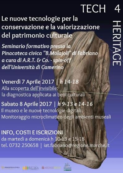Seminario TECH 4 HERITAGE a Fabriano, beni culturali e nuove tecnologie
