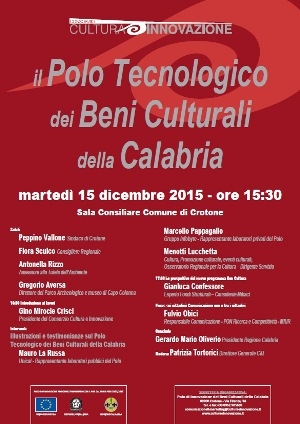 Nasce il il  Polo Tecnologico dei  Beni Culturali della Calabria