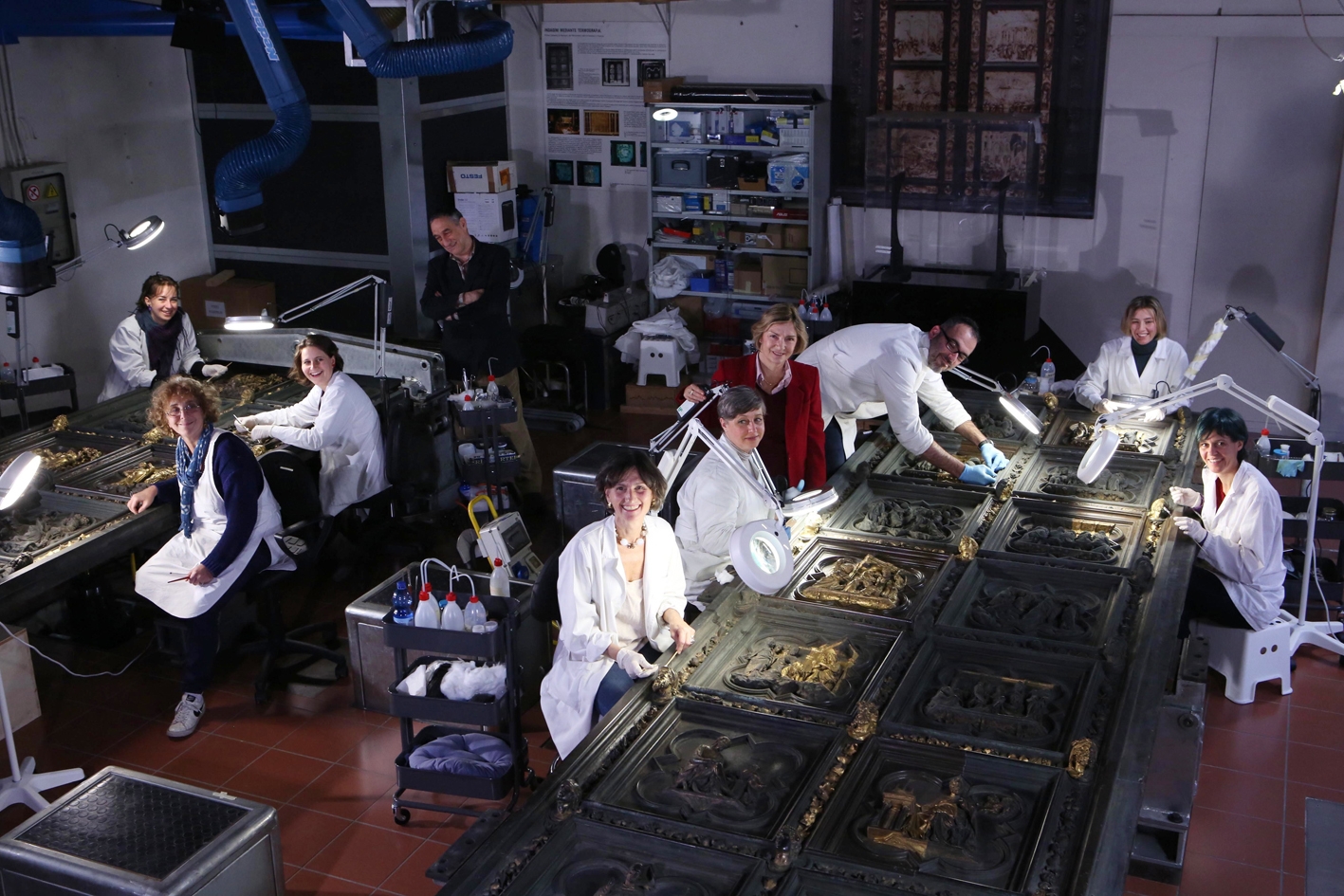 Restauro della Porta di Lorenzo Ghiberti del Battistero del Duomo di Firenze (Opficio delle Pietre Dure)