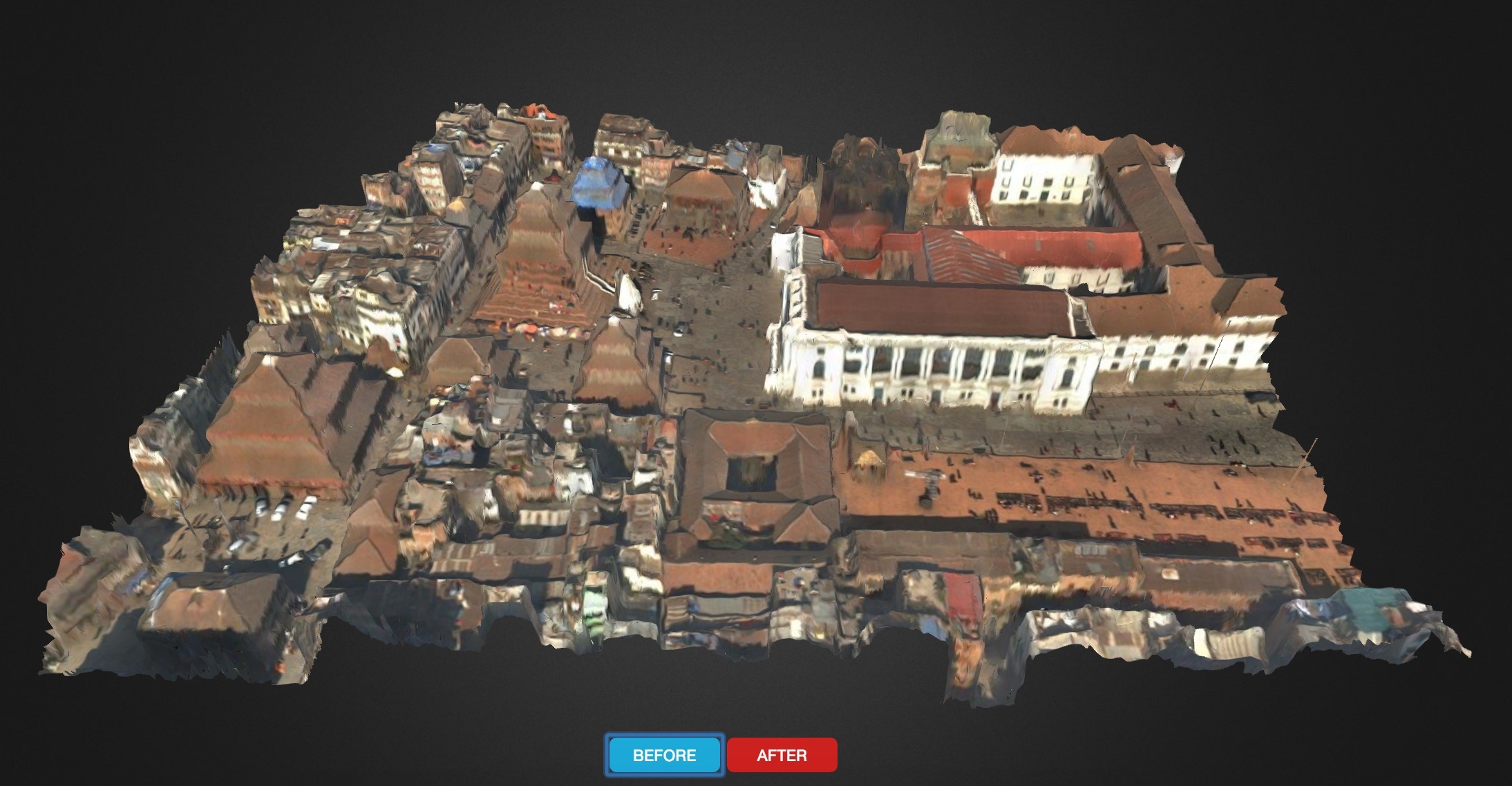 Kathmandu: documentare il patrimonio culturale in pericolo utilizzando droni, fotogrammetria e ricostruzione digitale