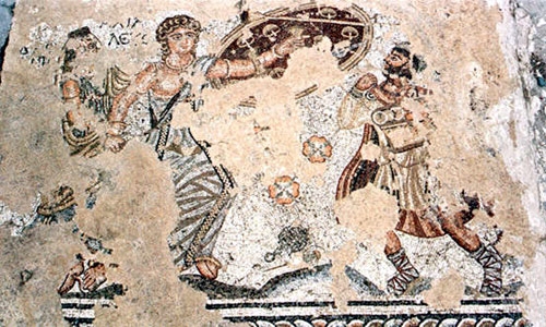 Mosaico proveniente dalla Casa di Achille a Kourion.