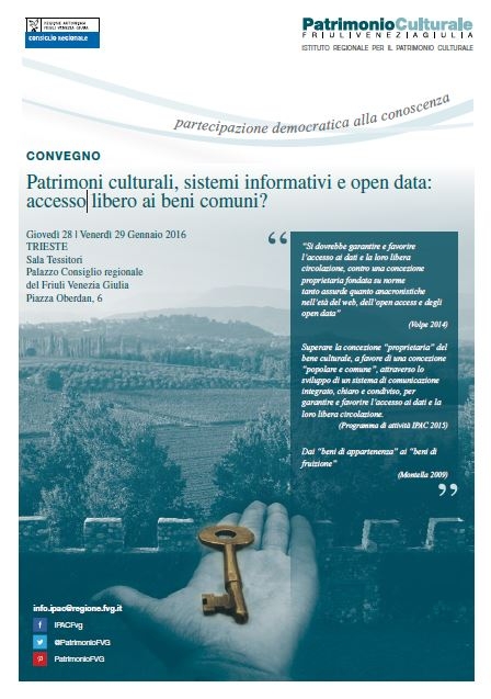 Patrimoni culturali, sistemi informativi e open data: accesso libero ai beni comuni?