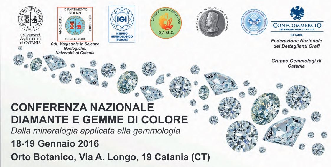 Conferenza Nazionale “Diamante e gemme di colore. Dalla mineralogia applicata alla gemmologia”