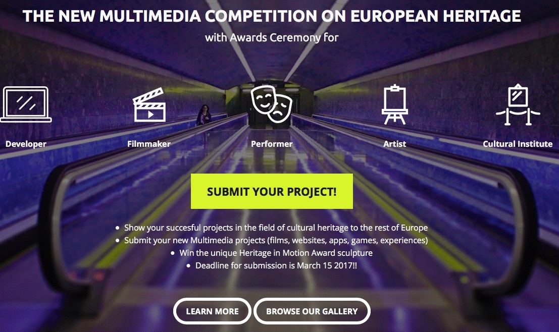 Heritage in Motion competizione europea sulla multimedialità per il patrimonio