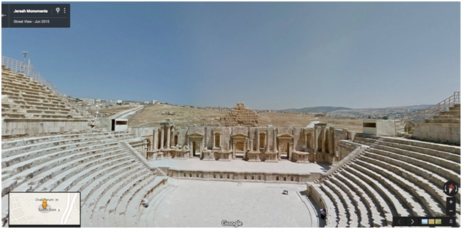 30 siti storici della Giordania da visitare su Street View