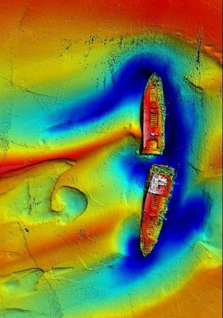 Rilievo di relitto e morfobatimetria con multibeam SeaBat di Teledyne Reson